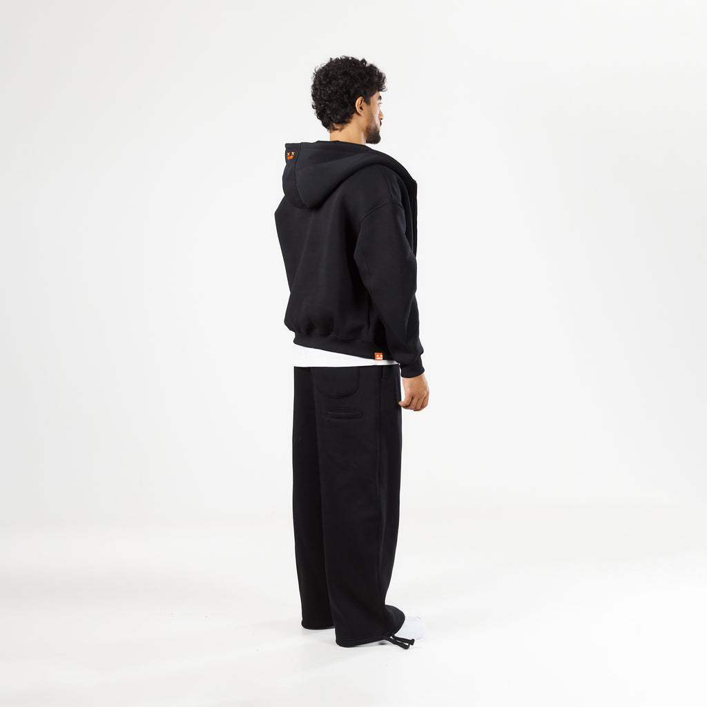 Premium Black Zip-Up Hoodie