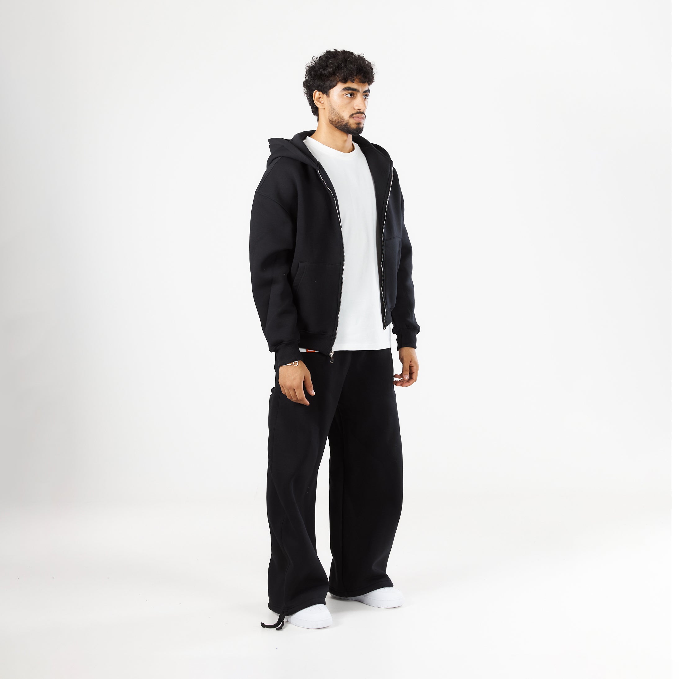 Premium Black Zip-Up Hoodie