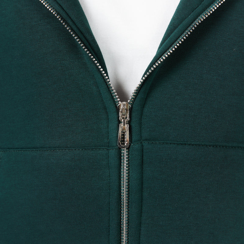 Premium Olive Green Zip-Up Hoodie