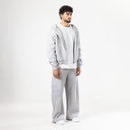 Premium Grey Zip-Up Hoodie