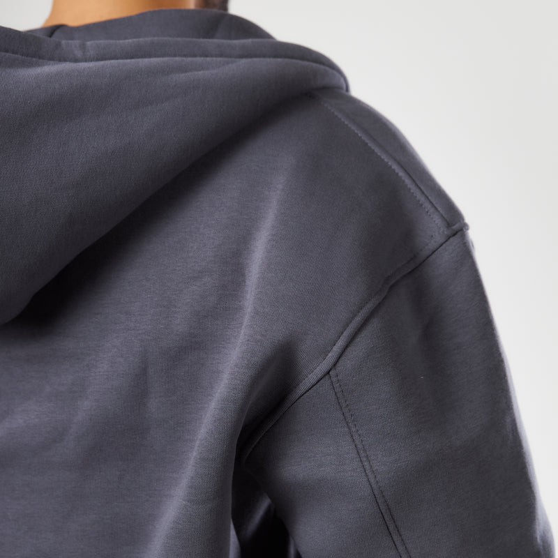 Premium Dark Grey Zip-Up Hoodie