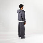 Premium Dark Grey Zip-Up Hoodie