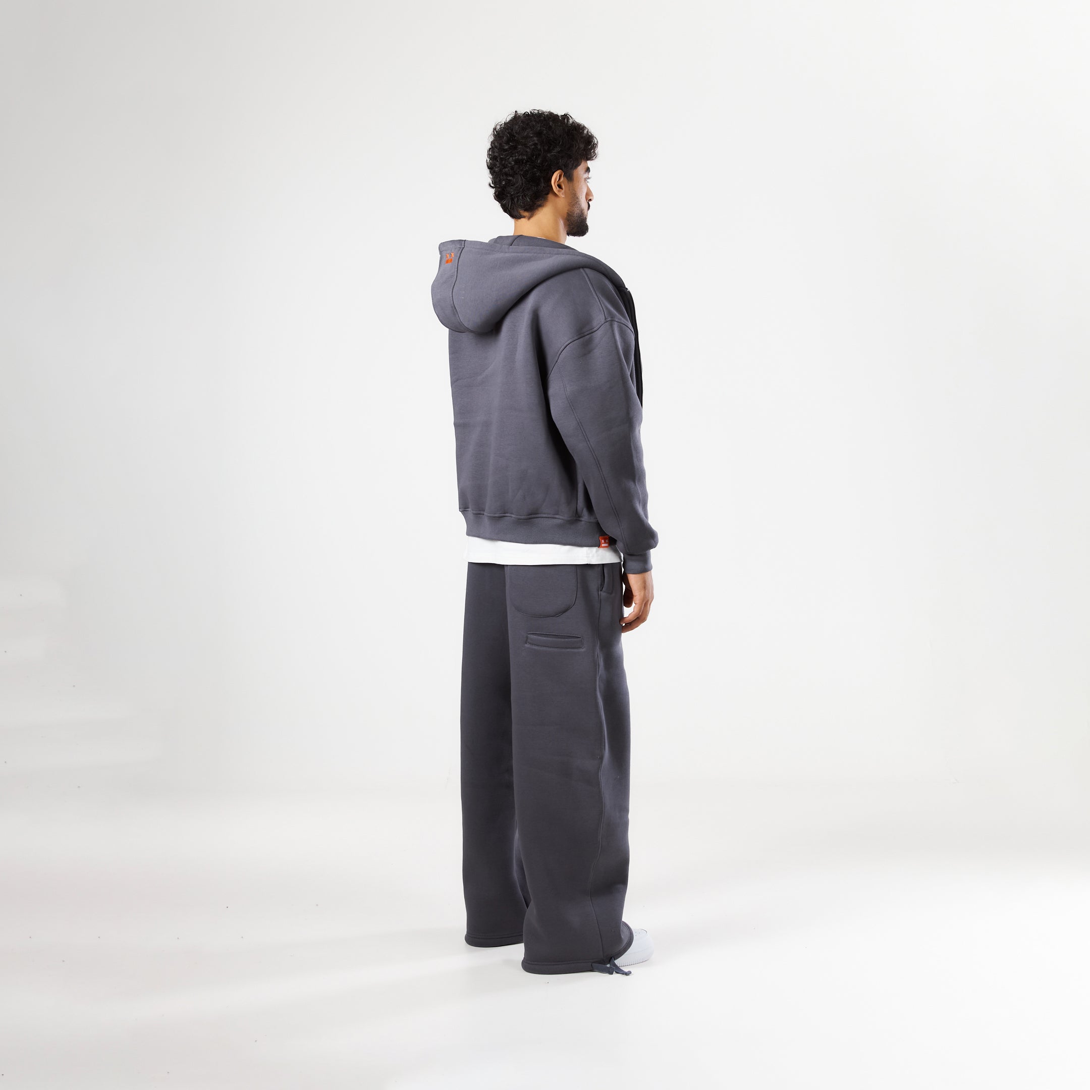 Premium Dark Grey Zip-Up Hoodie