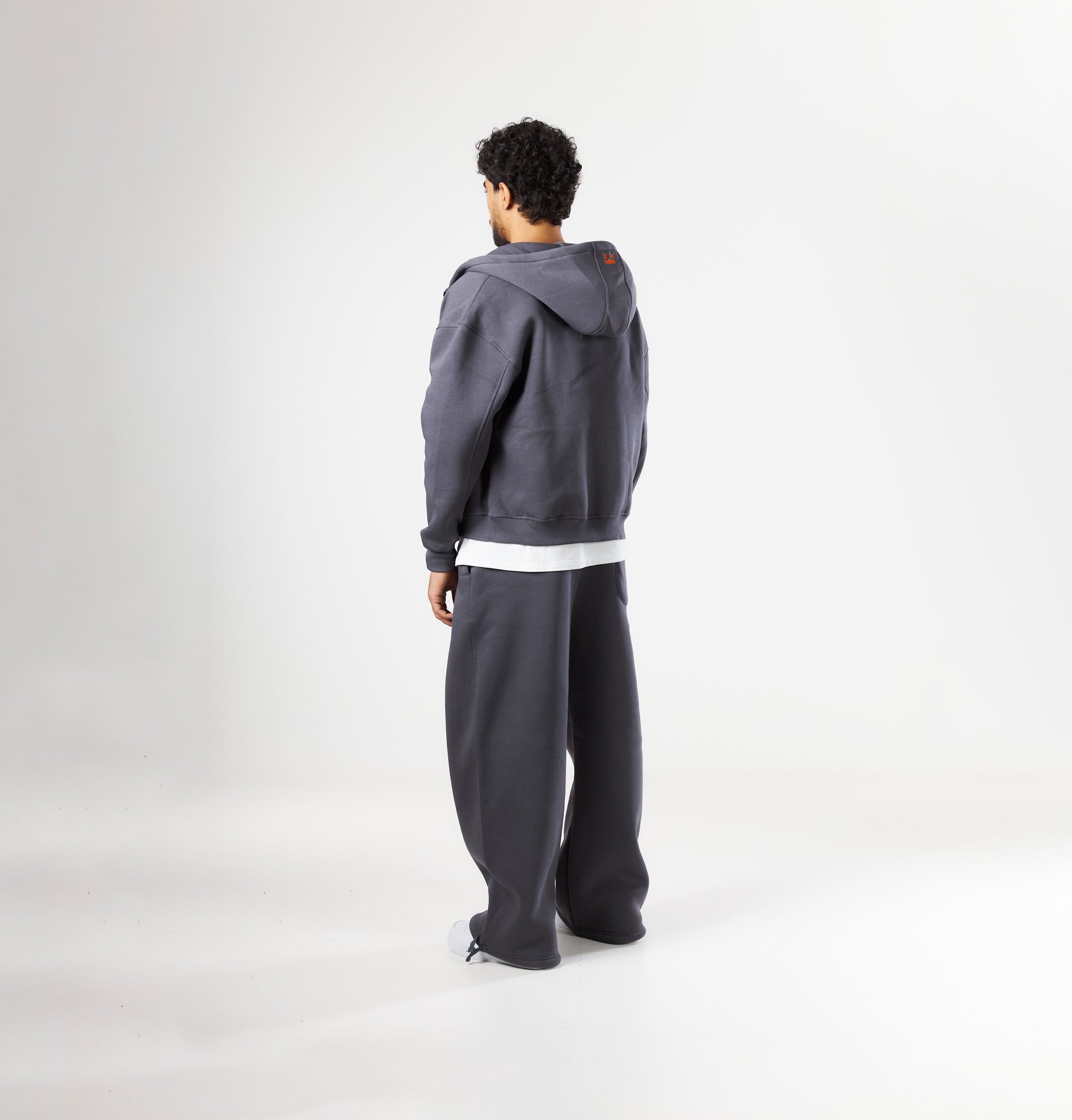 Premium Dark Grey Zip-Up Hoodie