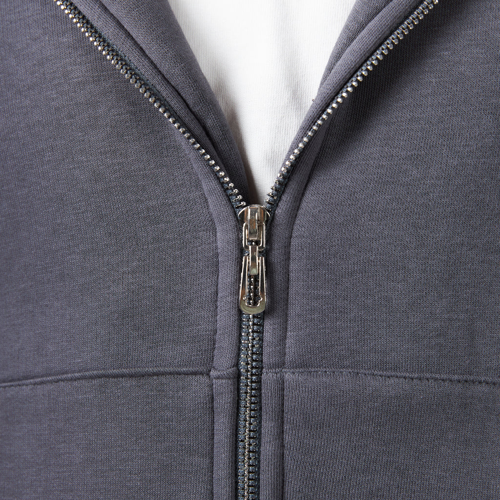 Premium Dark Grey Zip-Up Hoodie