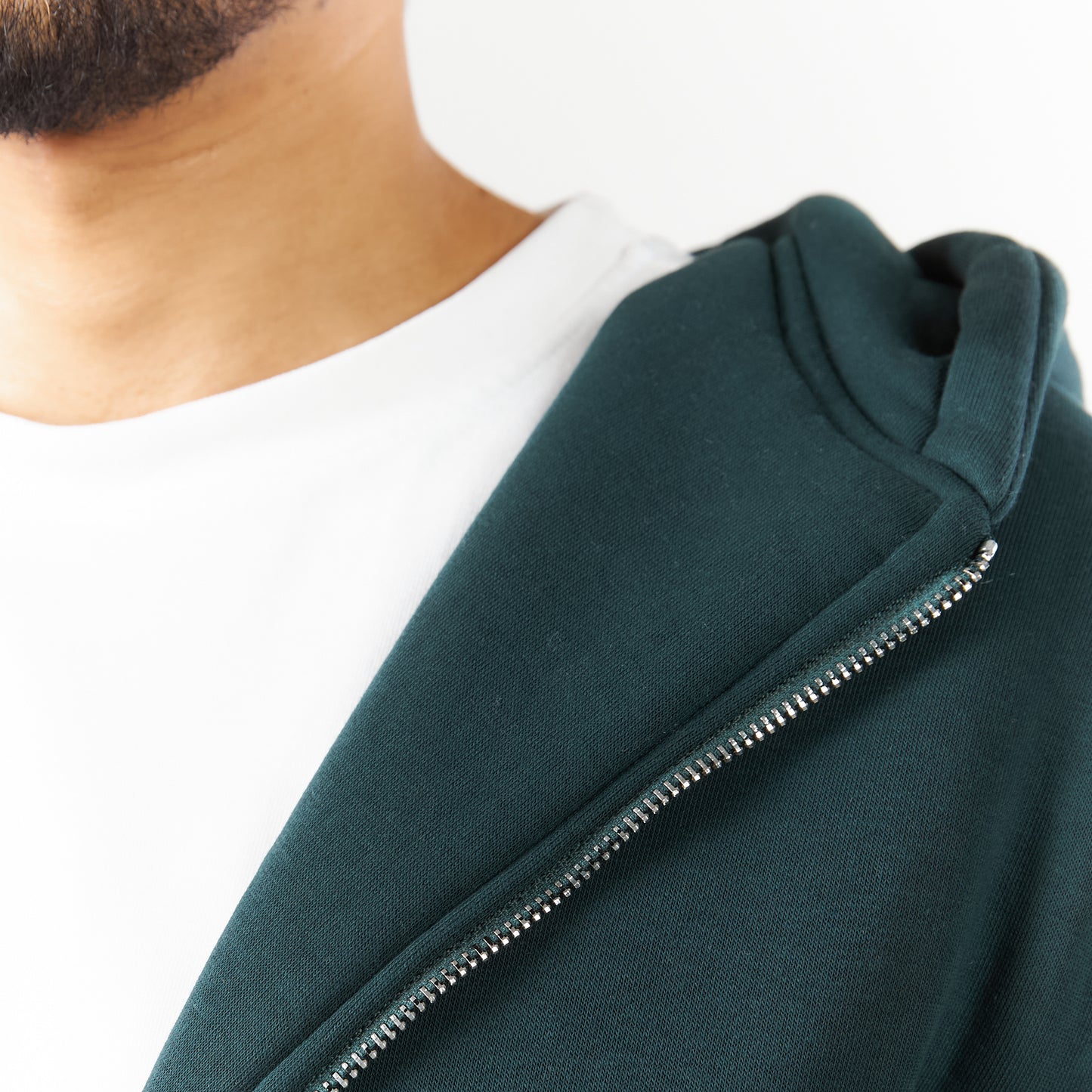 Premium Olive Green Zip-Up Hoodie
