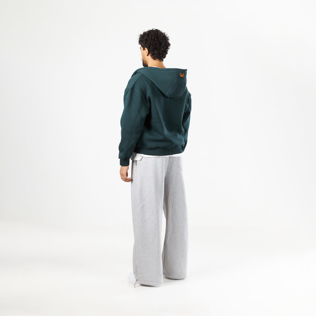Premium Olive Green Zip-Up Hoodie