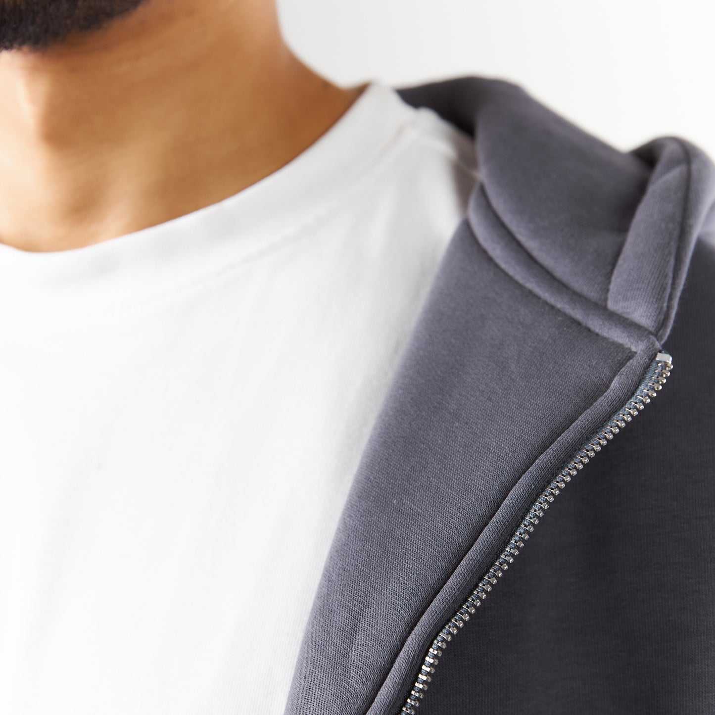 Premium Dark Grey Zip-Up Hoodie