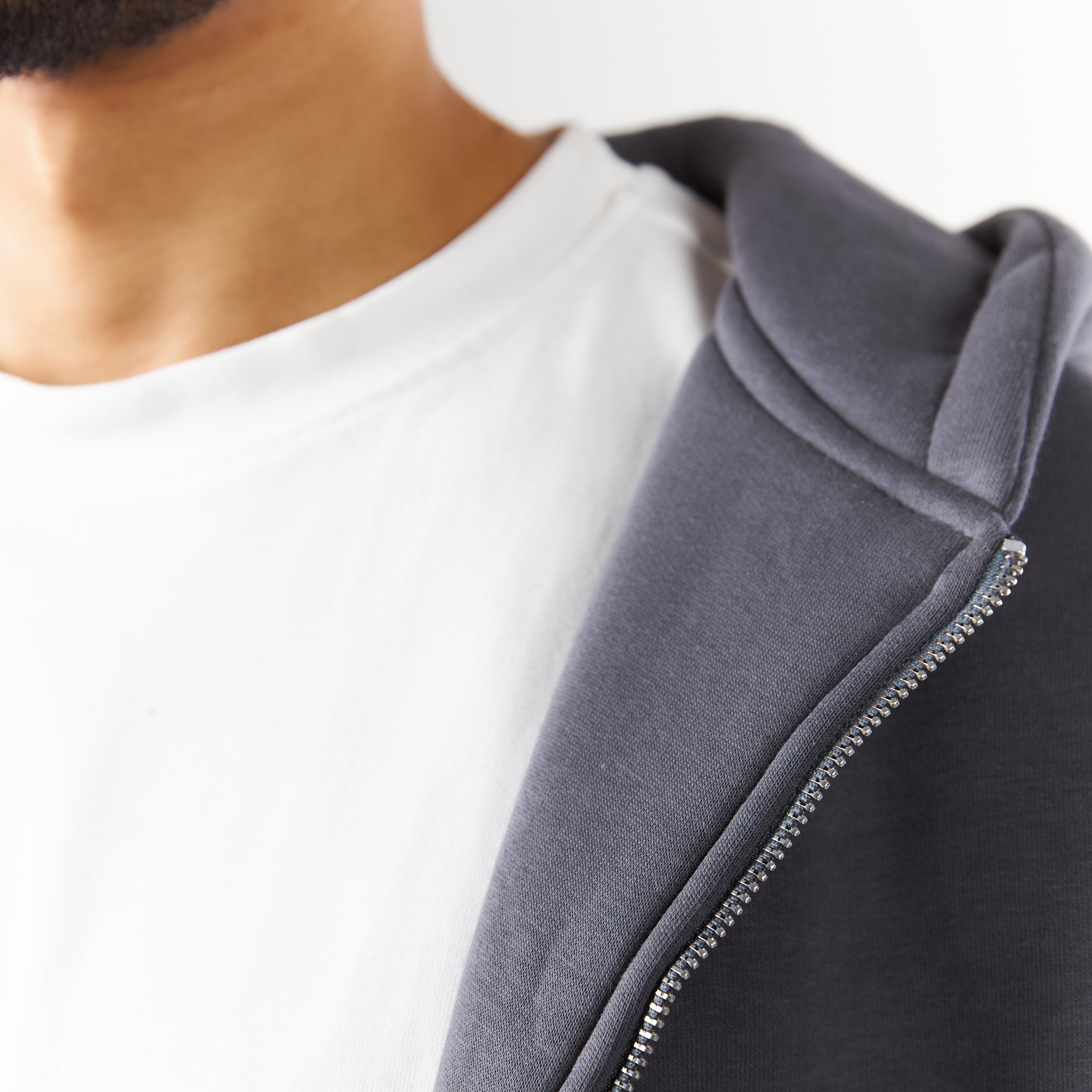 Premium Dark Grey Zip-Up Hoodie