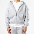 Premium Grey Zip-Up Hoodie