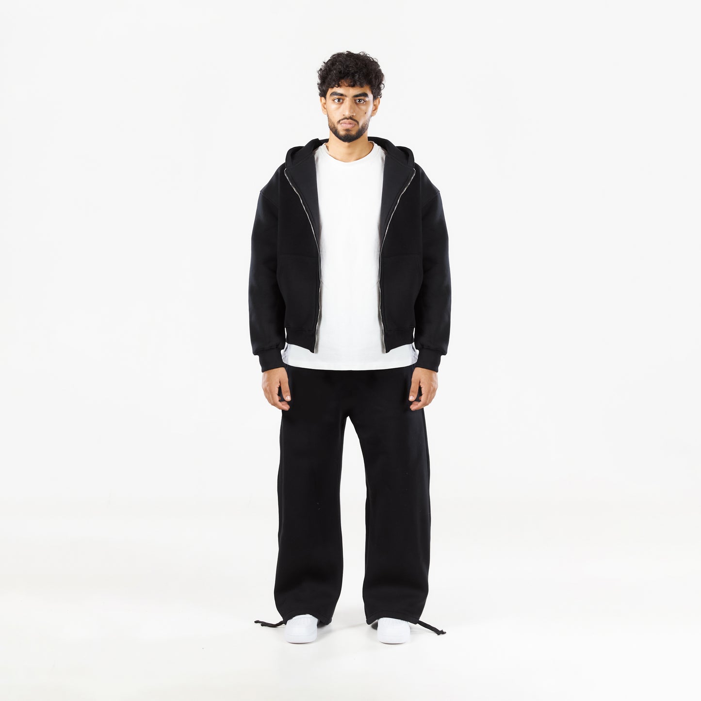 Premium Black Zip-Up Hoodie