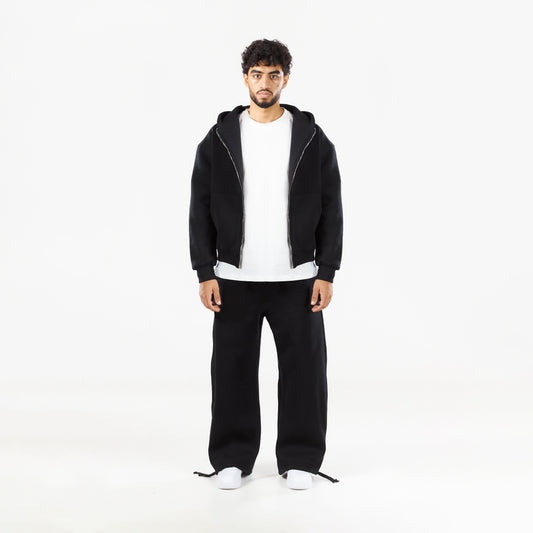 Premium Black Zip-Up Hoodie