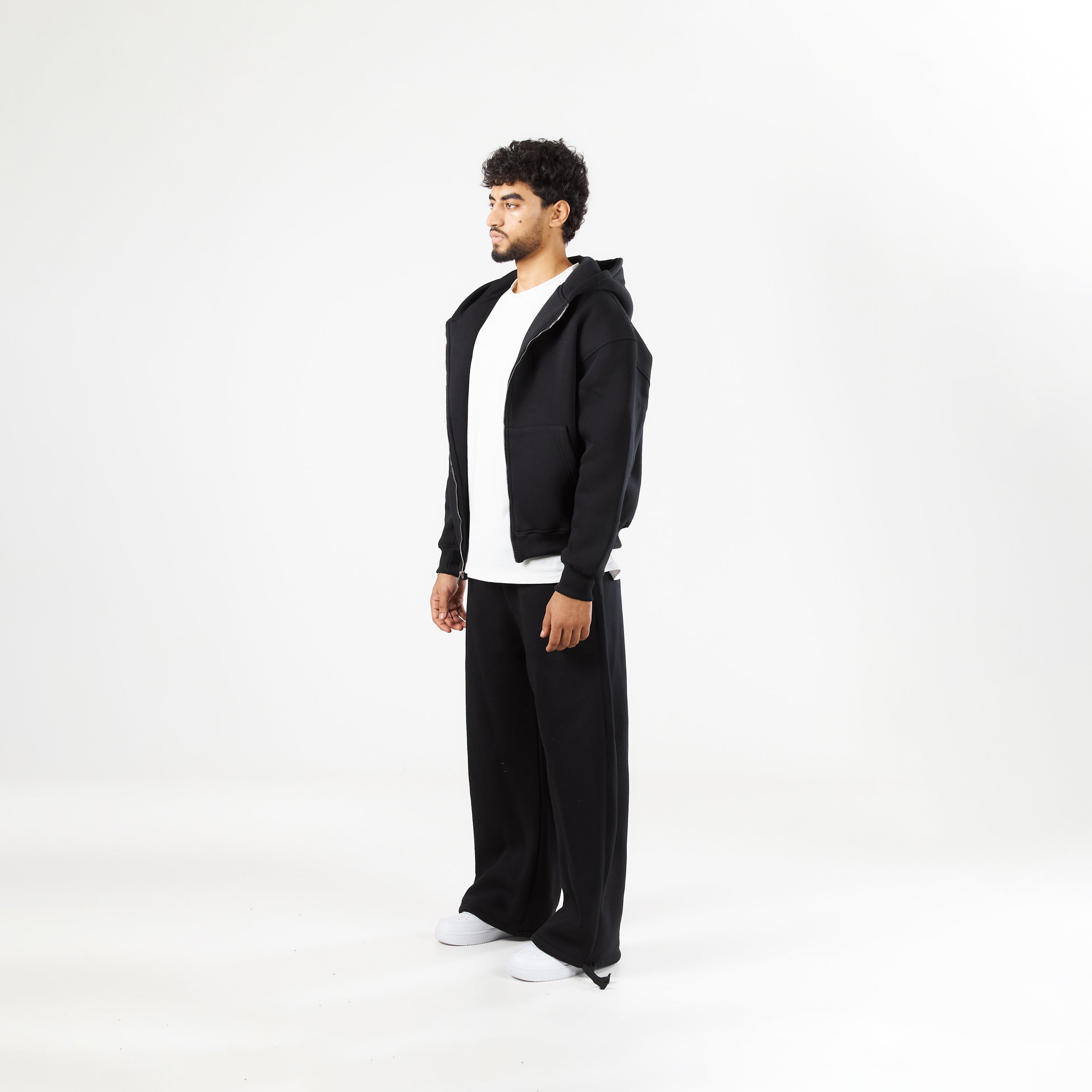 Premium Black Zip-Up Hoodie