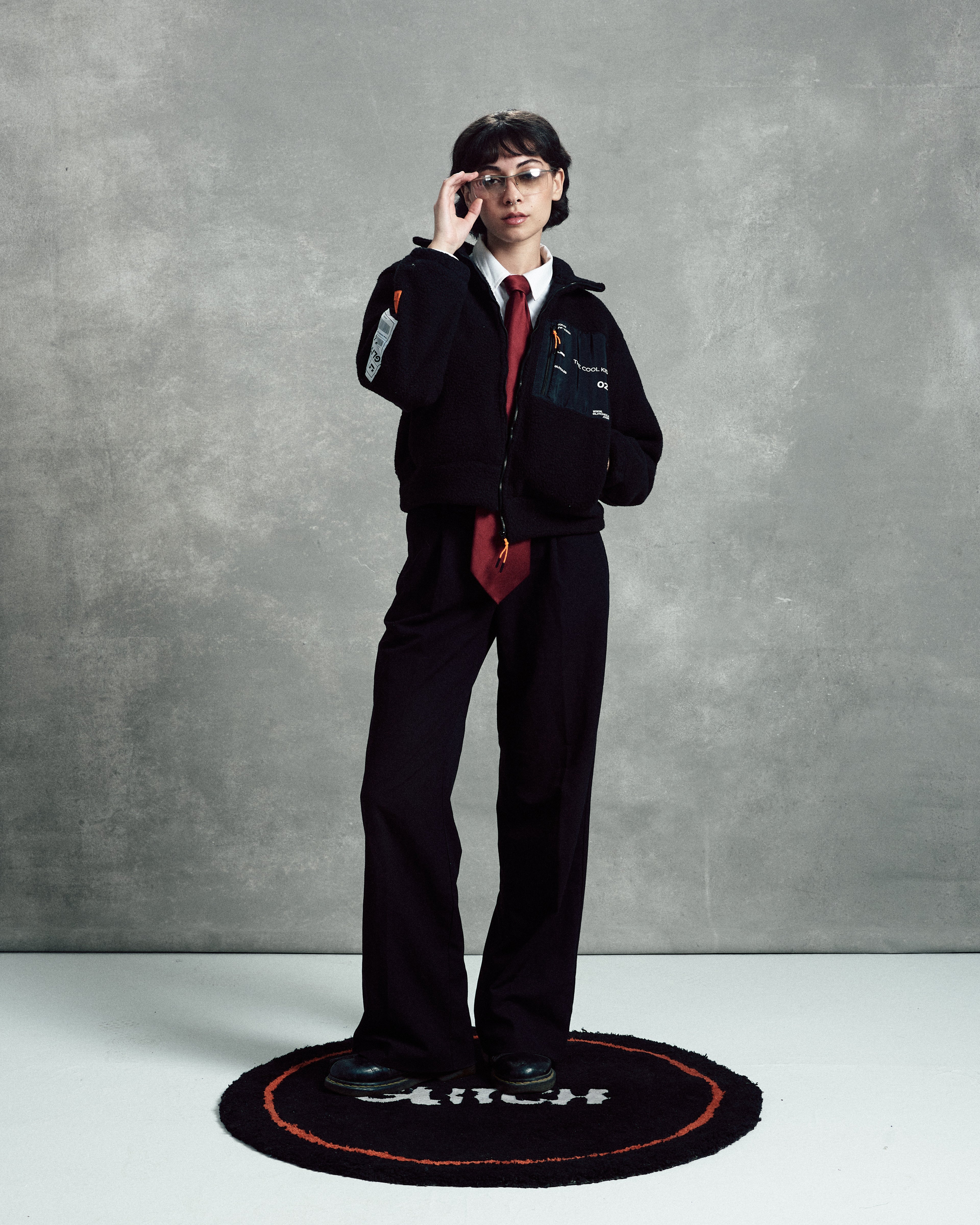 Black Cropped Teddy Jacket