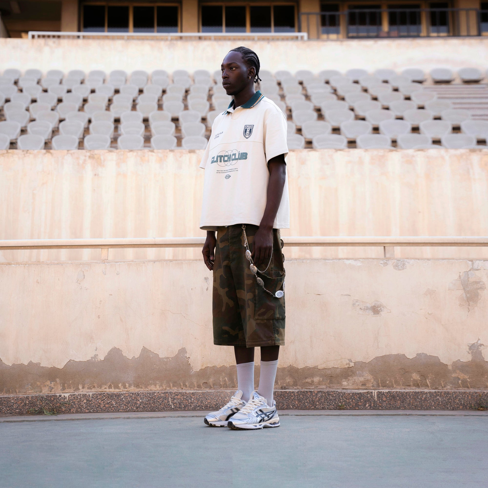 Glitch F.C ( Away ) Beige Polo Tshirt