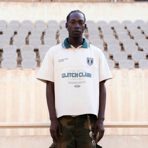 Glitch F.C ( Away ) Beige Polo Tshirt
