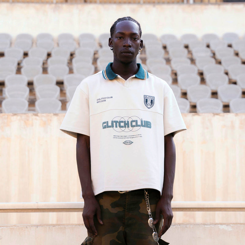 Glitch F.C ( Away ) Beige Polo Tshirt