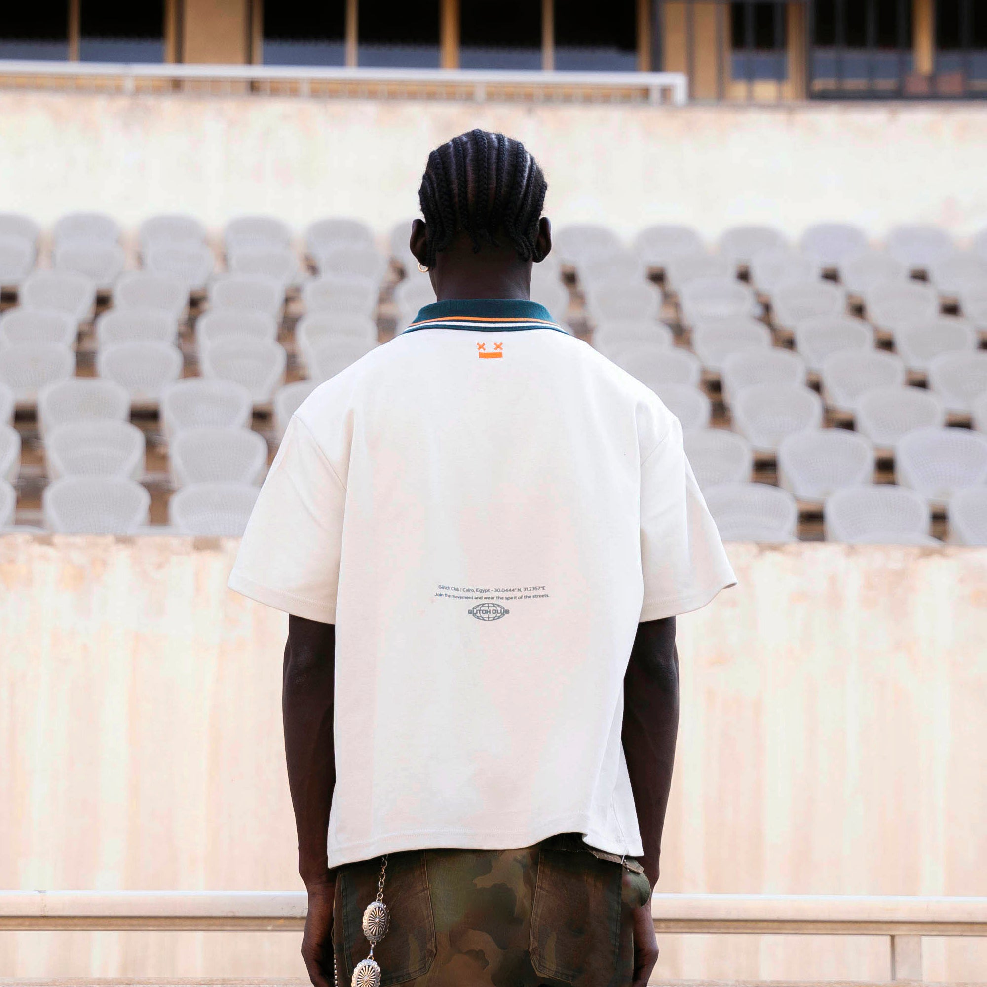 Glitch F.C ( Away ) Beige Polo Tshirt