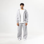 Premium Grey Zip-Up Hoodie