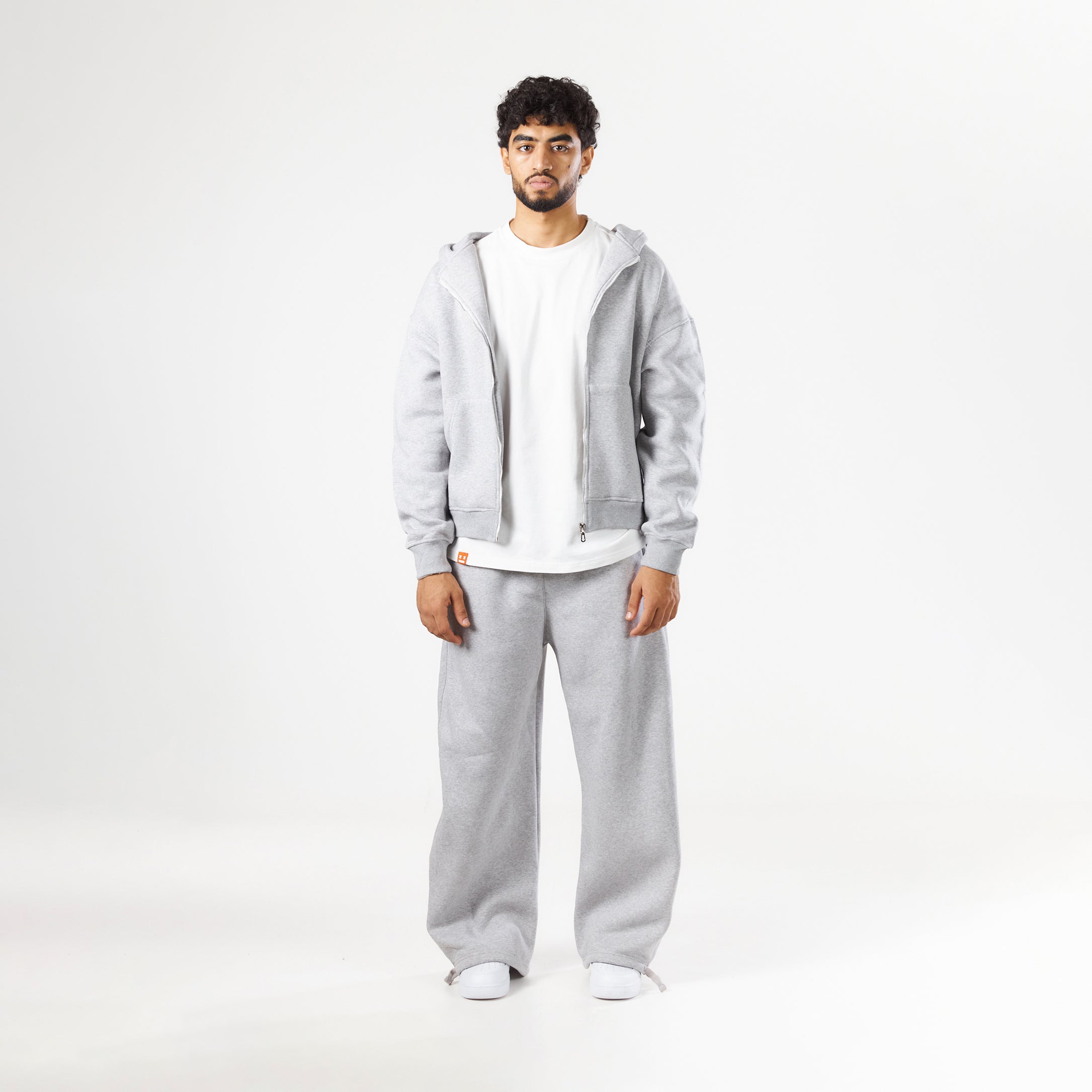 Premium Grey Zip-Up Hoodie