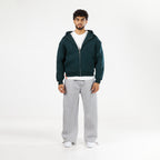 Premium Olive Green Zip-Up Hoodie
