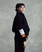 Black Cropped Teddy Jacket