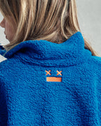 Blue Cropped Teddy Jacket