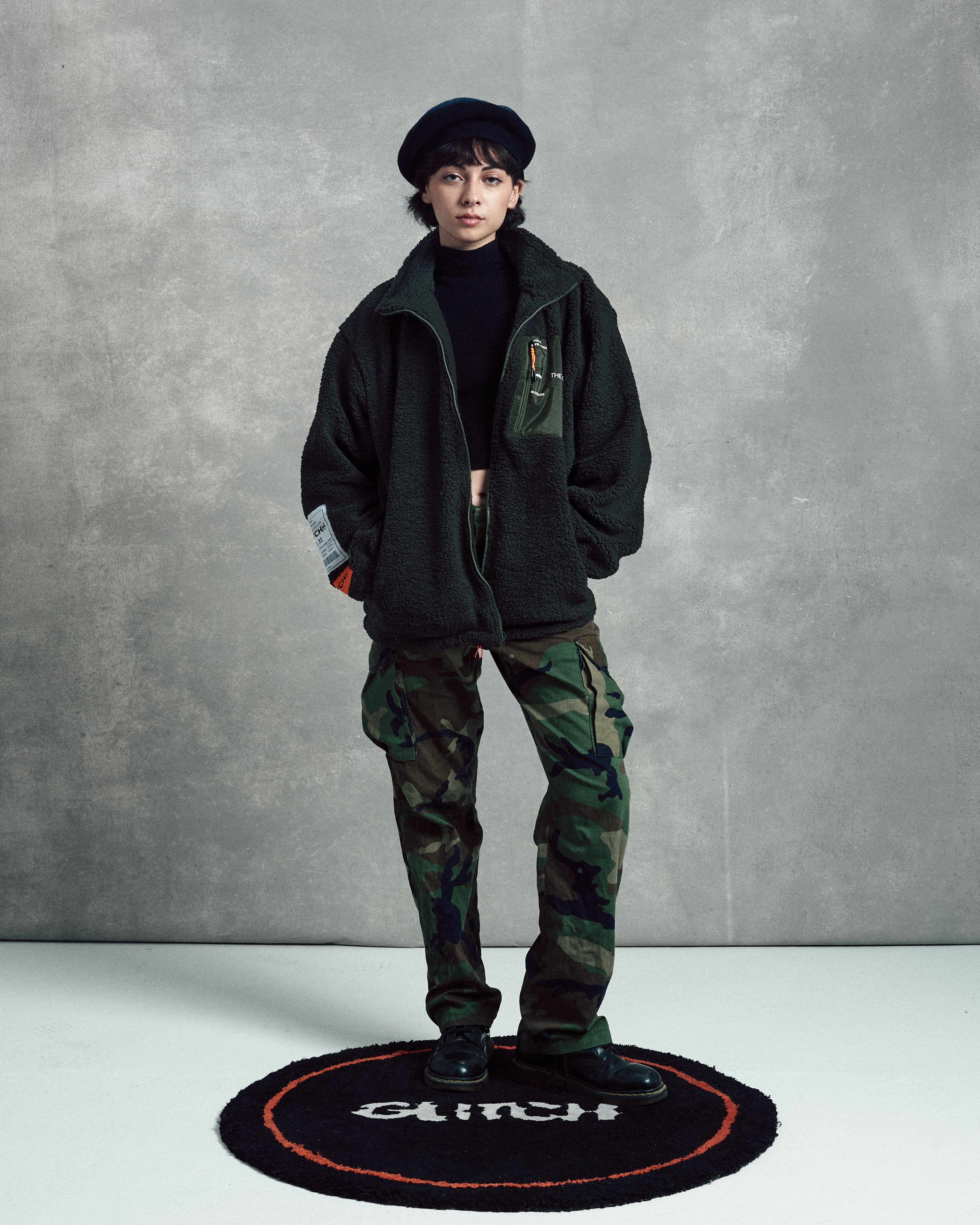 Regular Fit Green Teddy Jacket