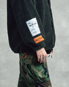 Regular Fit Green Teddy Jacket