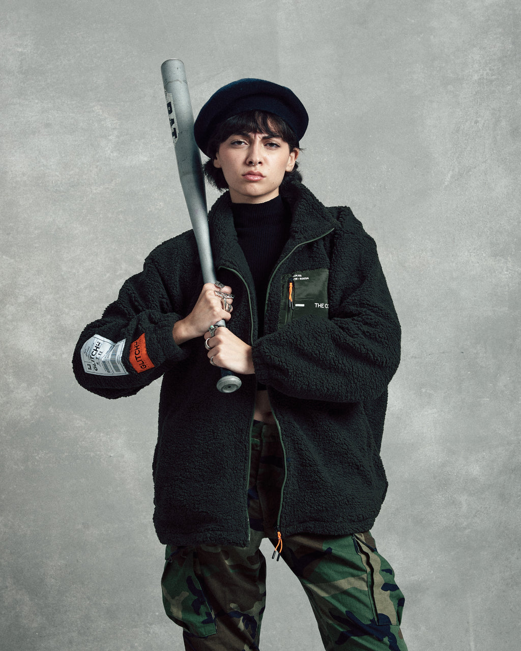 Regular Fit Green Teddy Jacket