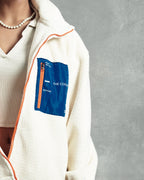 Regular Fit Off-White Teddy Jacket