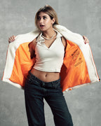 Regular Fit Off-White Teddy Jacket