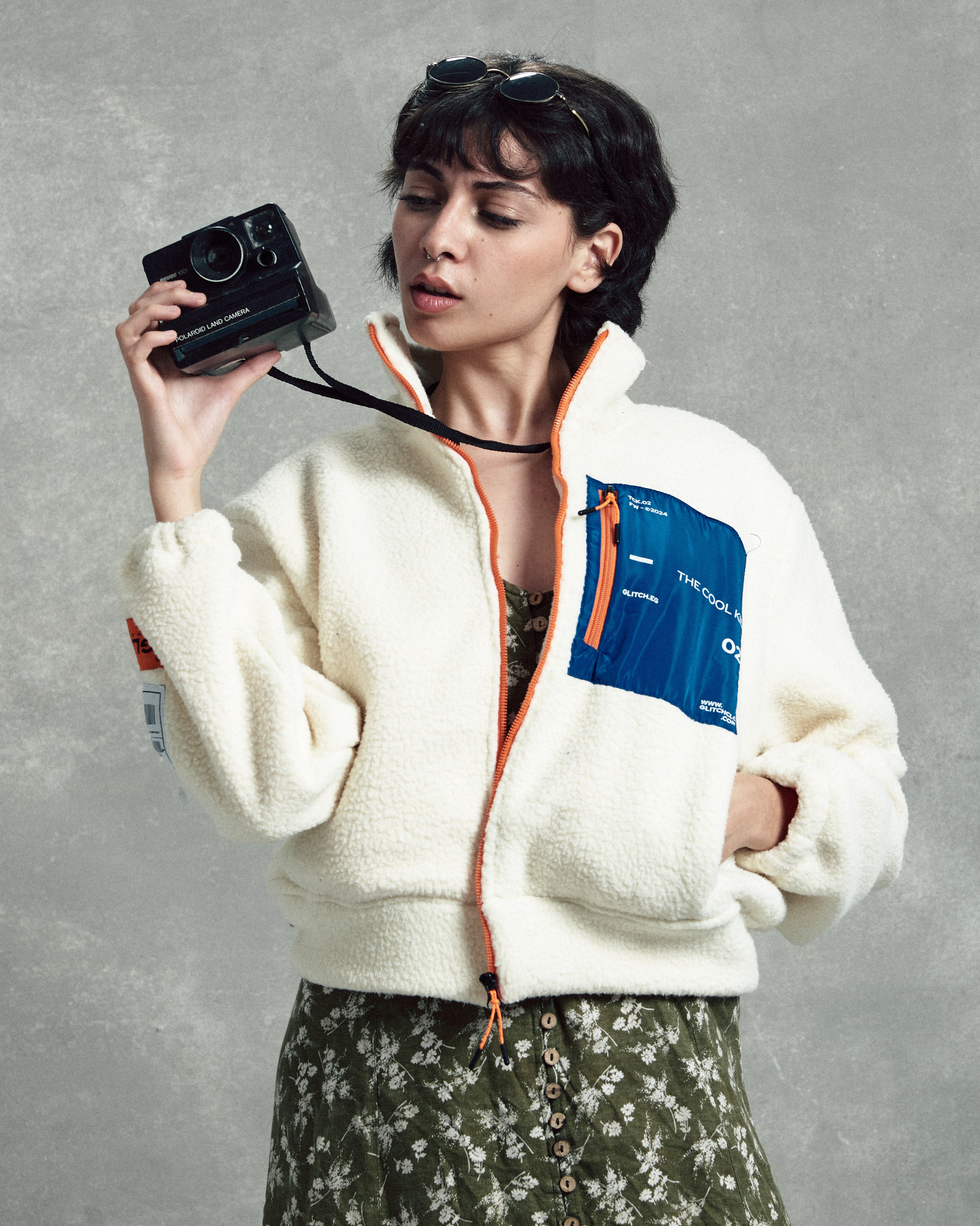 Cropped Off-White Teddy Jacket