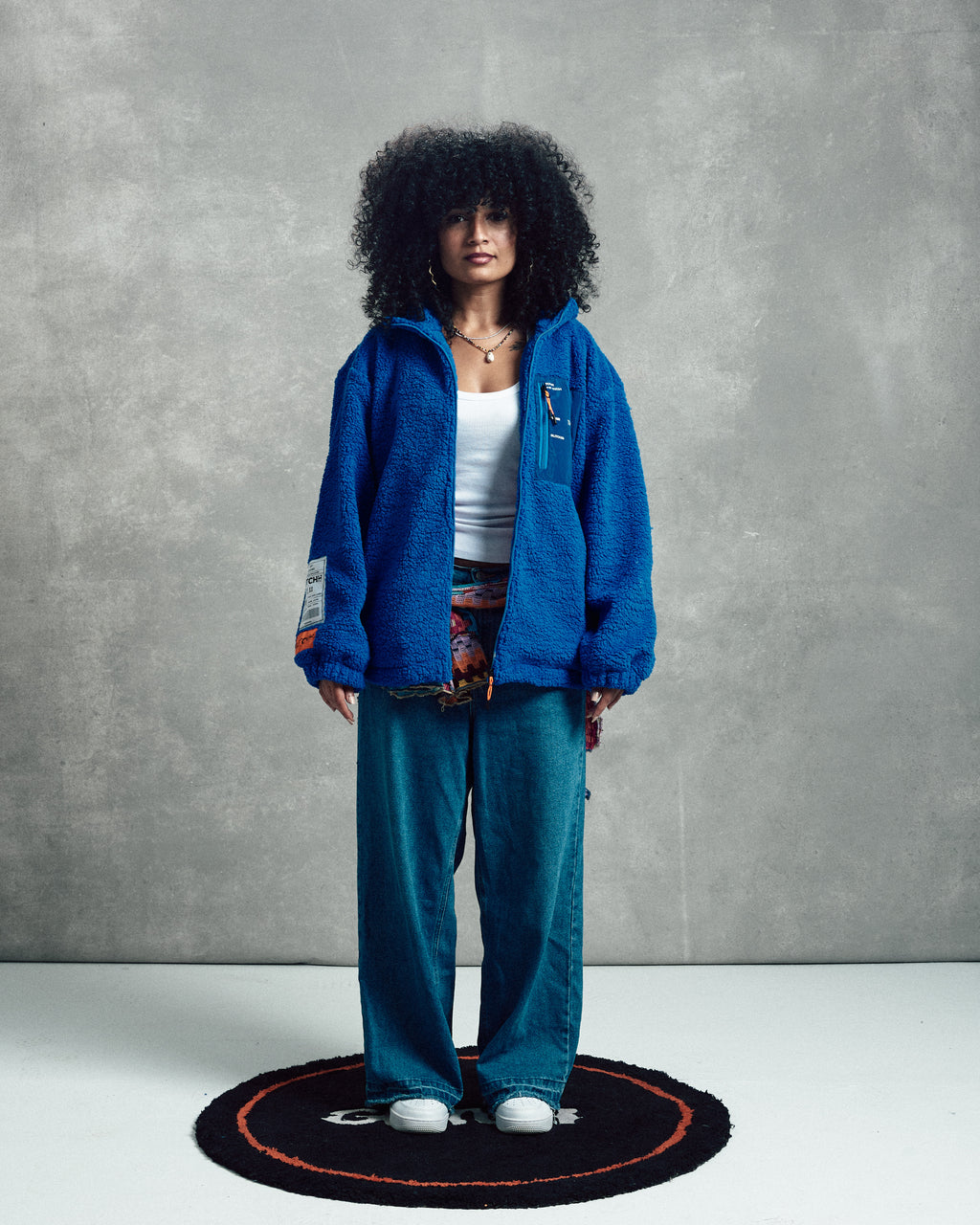 Regular Fit - Royal Blue Teddy Jacket