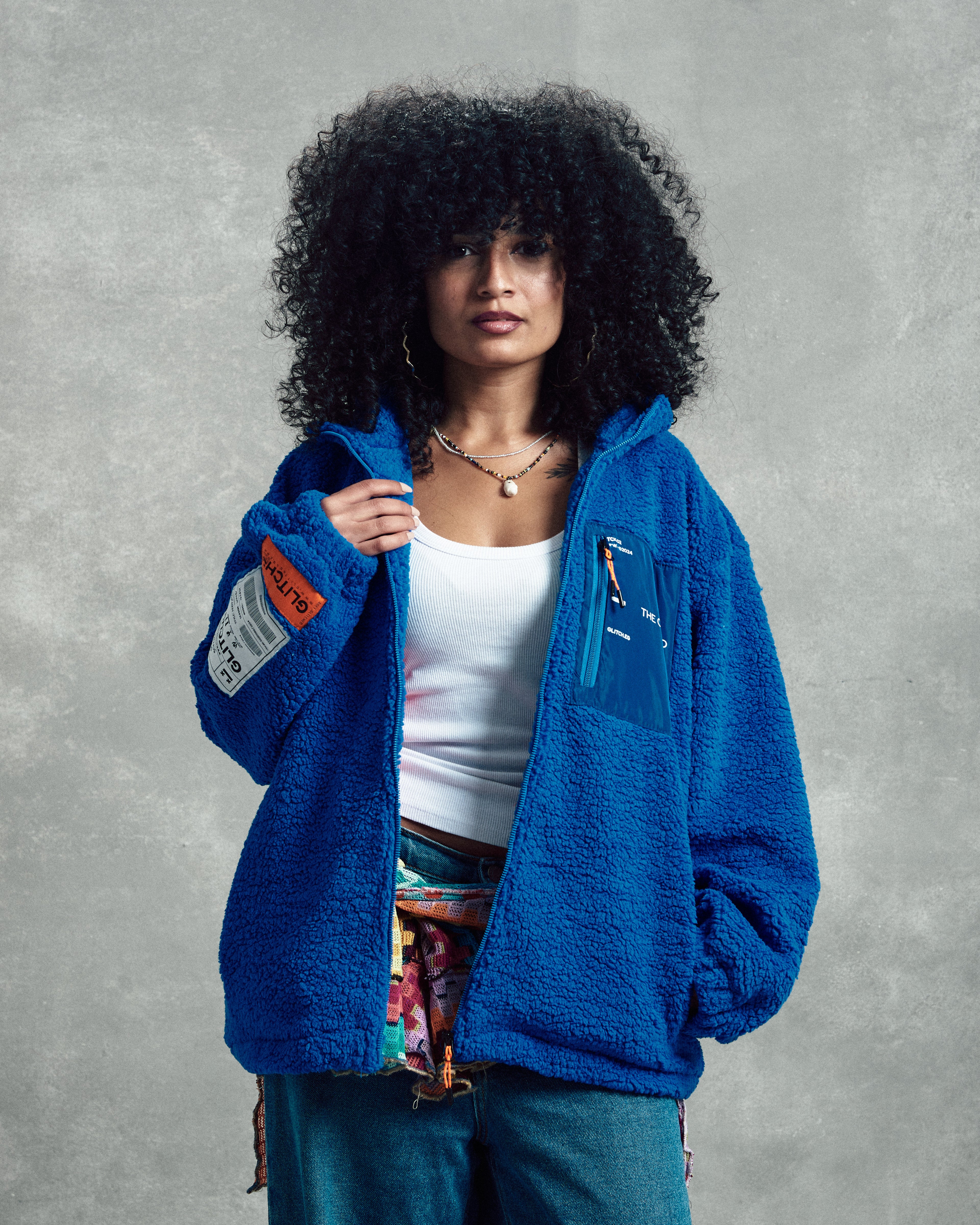 Regular Fit - Royal Blue Teddy Jacket