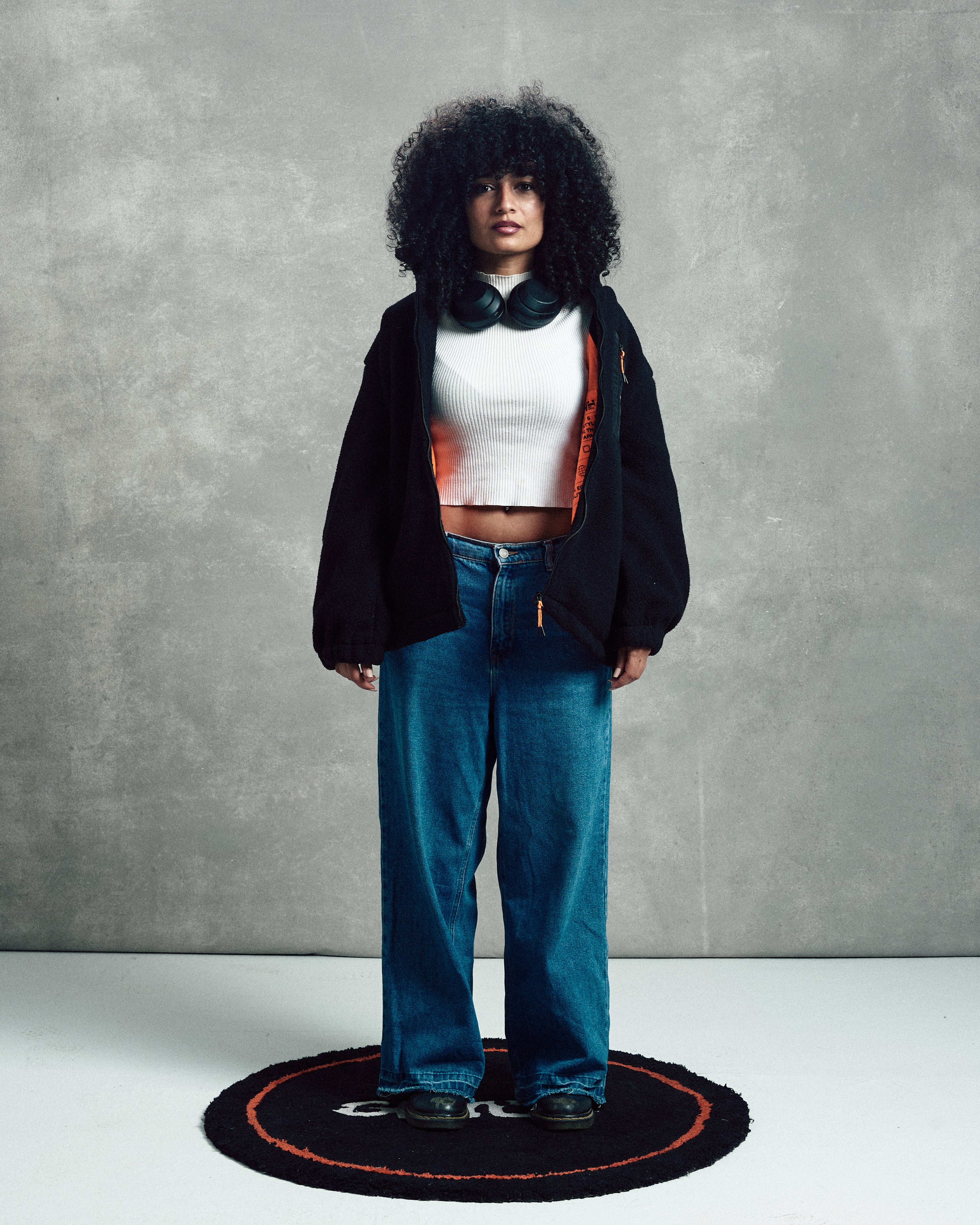 Regular Fit Black Teddy Jacket