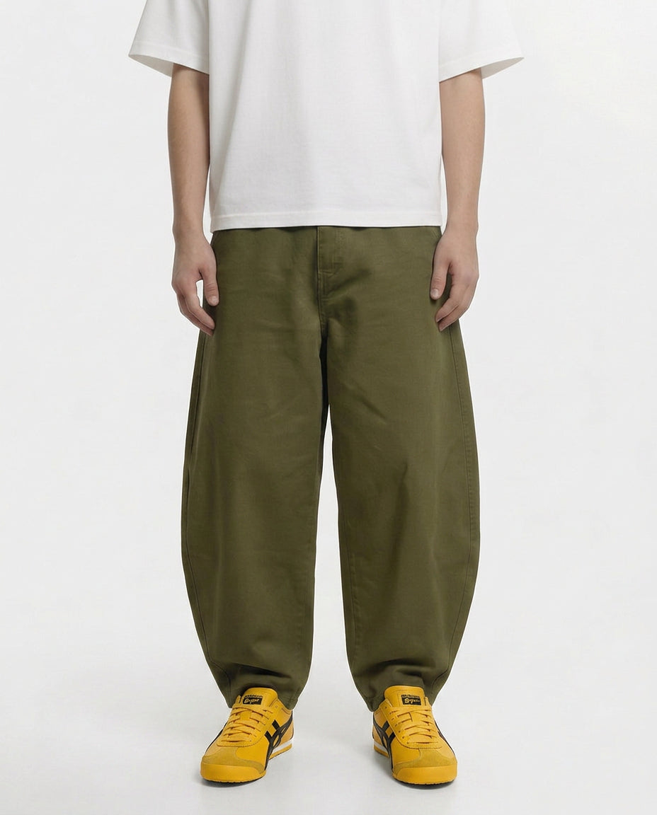 BIG G™ – Olive Green Barrel Fit Pants