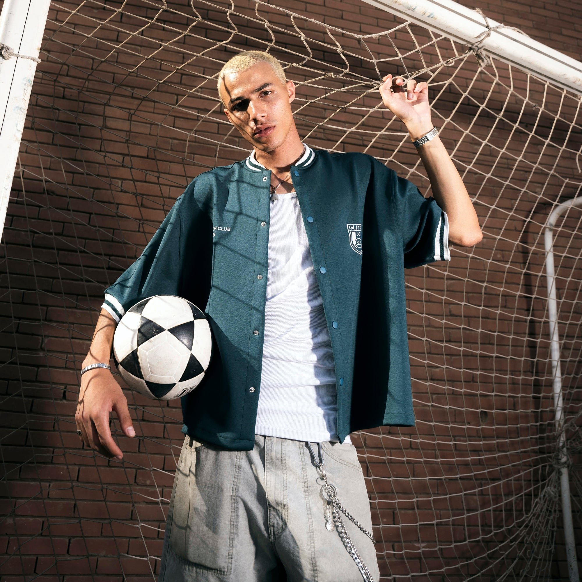 Olive Green Glitch F.C Jersey