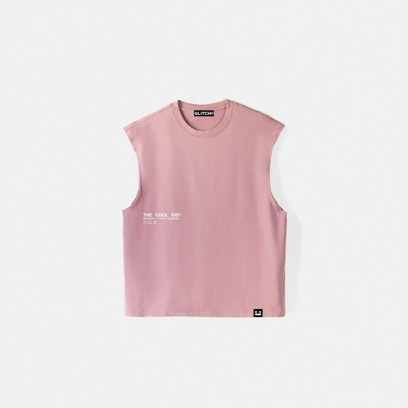 Light Pink Sleeveless oversize T-shirt