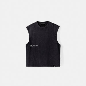 Acid Washed Sleeveless oversize T-shirt
