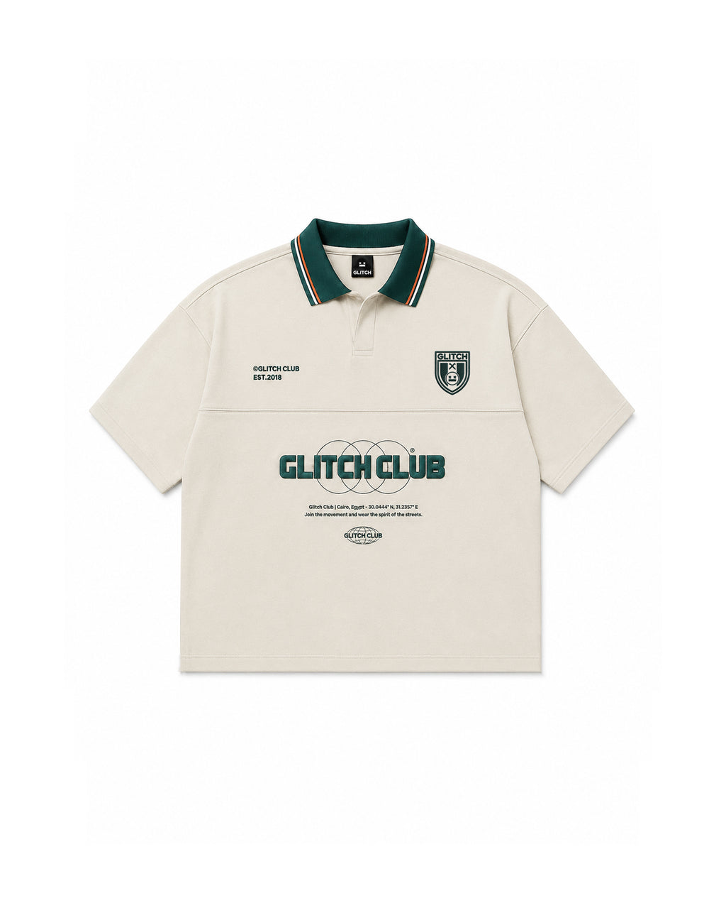 Glitch F.C ( Away ) Beige Polo Tshirt