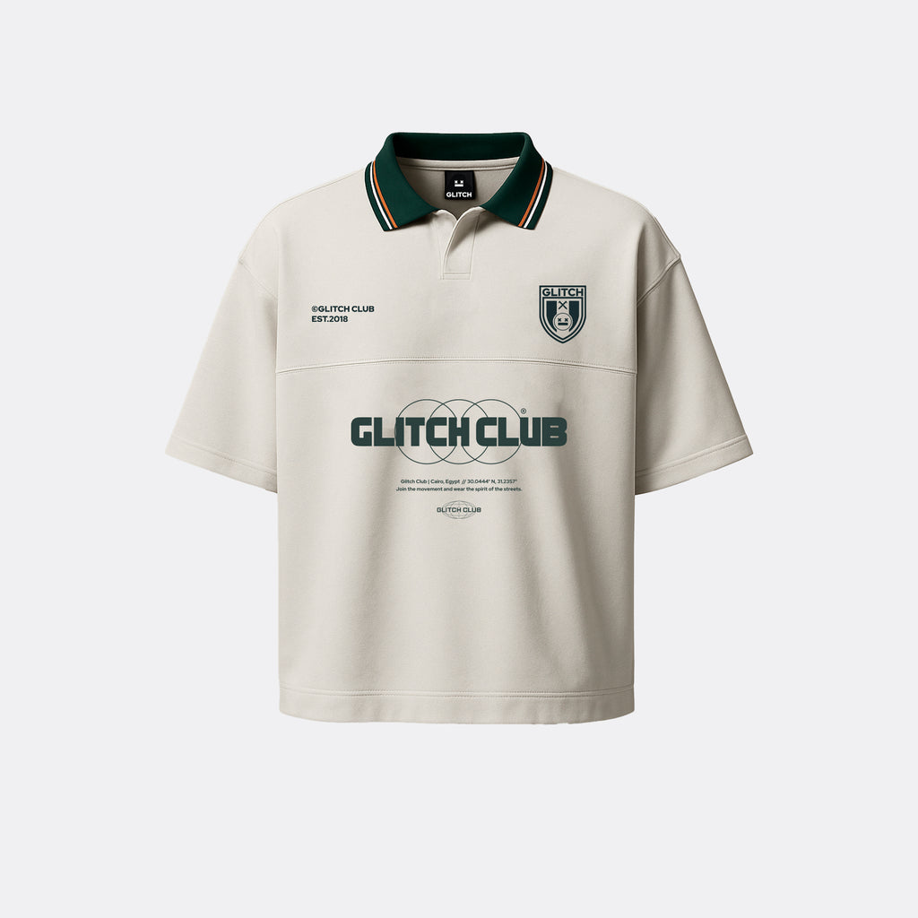 Glitch F.C ( Away ) Beige Polo Tshirt